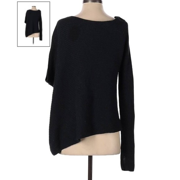 Kaufmanfranco Womens Pullover Sweater Black Long Sleeve Scoop Neck Thumb… - Picture 2 of 5